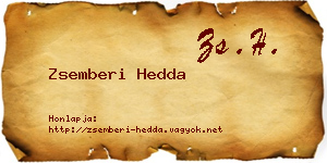 Zsemberi Hedda névjegykártya